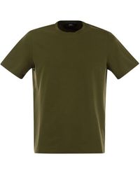 Herno - Stretch Cotton Jersey T-Shirt - Lyst
