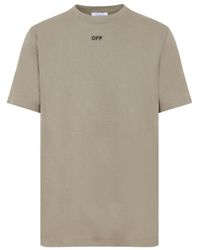 Off-White c/o Virgil Abloh - Logo-embroidered Cotton T-shirt - Lyst