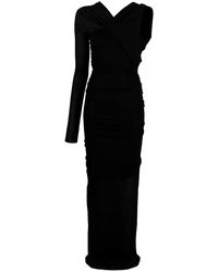 Saint Laurent - Long One-shoulder Dress - Lyst