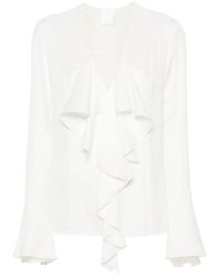 Givenchy - Silk Ruffled Blouse - Lyst