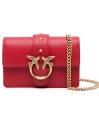 Pinko - Micro 'Love One' Leather Bag With Buckle - Lyst