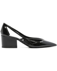 Prada - 55Mm Debossed-Logo Pumps - Lyst