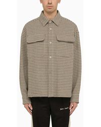 Palm Angels - Checked Shirt Jacket With Logo - Lyst