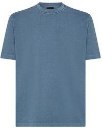 Paul Smith - Crew Neck Cotton T-Shirt With Logo Label - Lyst