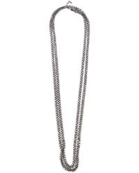 Brunello Cucinelli - 'precious Loops' Grey Necklace In Brass Woman - Lyst