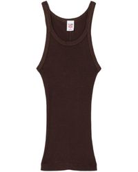 RE/DONE - Ribbed Cotton Tank Top - Lyst