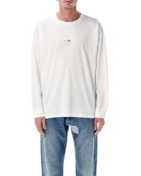 MM6 by Maison Martin Margiela - Long Sleeve Logo T-Shirt - Lyst