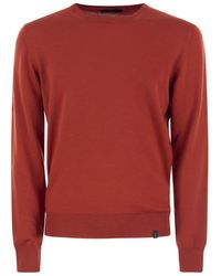 Fay - Wool Crew-neck Pullover - Lyst