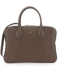 Ferragamo - Handbag With Three Zips And Logo Printed On The Front - Lyst