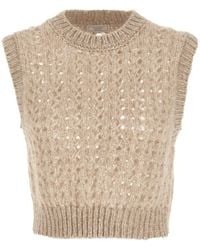 Peserico - Lurex Tricot Vest - Lyst