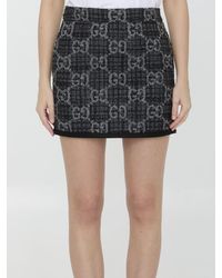 Gucci - GG Tweed Skirt - Lyst