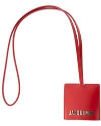 Jacquemus - 'le Porte Cle Bagage' Red Key-chain With Logo Lettering In Smooth Leather Man - Lyst