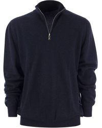 Fedeli - Favonio - Zip Turtleneck Sweater In Cashmere - Lyst