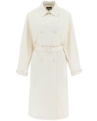 A.P.C. - 'irene' Double-breasted Trench Coat - Lyst