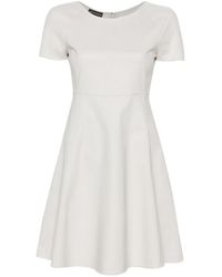 Emporio Armani - Cotton Blend Mini Dress - Lyst