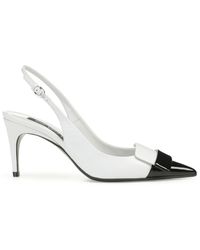 Sergio Rossi - Patent Leather Toe Slingback Shoes - Lyst