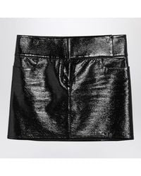 Courreges - Belted Vinyl Mini Skirt - Lyst