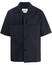 Jil Sander - Short-Sleeved Overshirt With Patch Pockets - Lyst