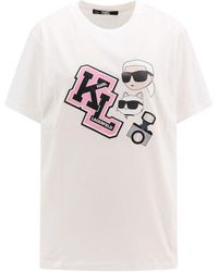 Karl Lagerfeld - Ikonik Varsity Oversized T-shirt - Lyst
