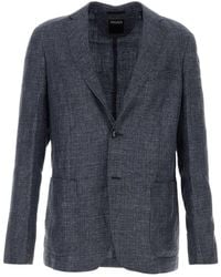 ZEGNA - Linen Blend Blazer - Lyst