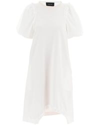 Simone Rocha - Imone Rocha Cotton Dress With Tulle Sleeves And Pearls - Lyst