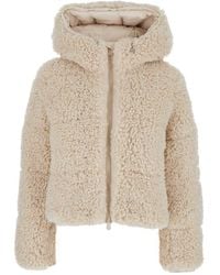 Save The Duck - 'Dada' Jacket With Hood And Logo Patch On The Sleeve - Lyst