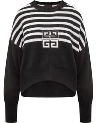 Givenchy - Pullover With Striped Pattern And 4g Logo - Lyst