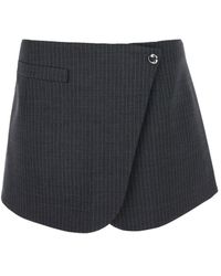 Coperni - Pinstriped Wrap Mini Skirt - Lyst