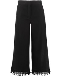 Max Mara - Fiaba Linen And Cotton Trousers - Lyst