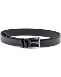 Orciani - Classic Black Leather Belt With Polished Buckle - Lyst