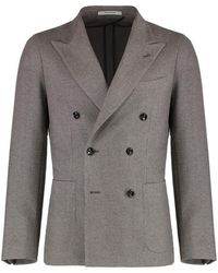 Tagliatore - Double-Breasted Wool And Silk Jacket - Lyst