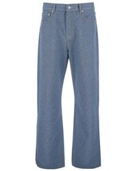Jacquemus - 'Le De-Nimes Droit' Five Pocket Jeans With Embroidered Logo On The Back - Lyst