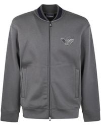 Emporio Armani - Full Zip Bomber Sweatshirt - Lyst