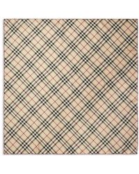 Burberry - Silk Check Scarf Accessories - Lyst