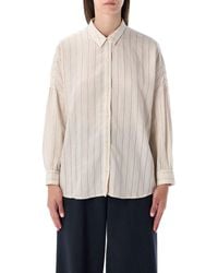 Sessun - Sessùn Striped Cotton Lawn Shirt - Lyst