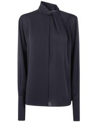 Tom Ford - Washed Silk Georgette Long Sleeves Blouse Clothing - Lyst