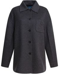 Prada - Wool Jacket With Buttons - Lyst