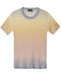 Roberto Collina - Shaded Striped T-Shirt - Lyst