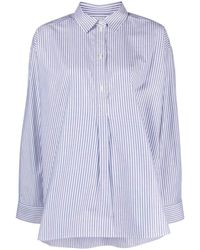 Totême - Totême Striped Half-placket Shirt - Lyst