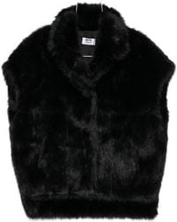 Betta Corradi - Black Faux Fur Vest - Lyst