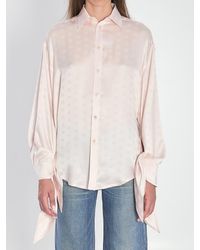 Balenciaga - Silk Shirt With Knotted Cuffs - Lyst