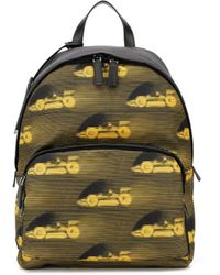 Prada Leather Backpack Race Car-print Backpack for Men | Lyst