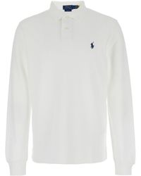 Polo Ralph Lauren - 'Slim Fit' Polo With Classic Collar And Embroidered Pony Logo On The Front - Lyst
