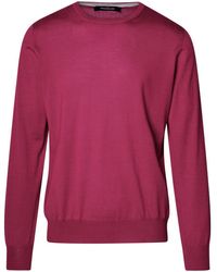 Gran Sasso - Burgundy Cashmere Blend Sweater - Lyst