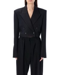 Magda Butrym - Cropped Double Breasted Blazer - Lyst