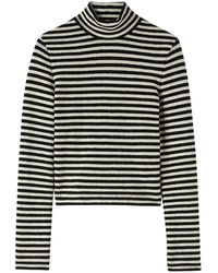 Jil Sander - Wool Turtleneck T-shirt With Stripe Print - Lyst