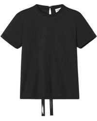 Lanvin - Tie-Back Cotton T-Shirt - Lyst