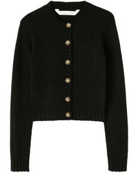 Palm Angels - Cardigan With Curved Logo - Lyst