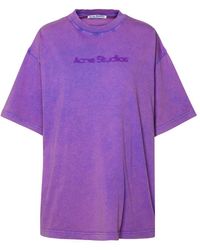 Acne Studios - Lilac Cotton T-shirt - Lyst