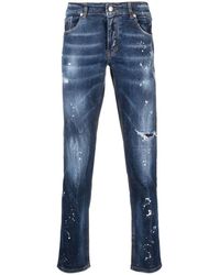 John Richmond - IGGY Skinny Jeans With Patent Leather Effect - Lyst